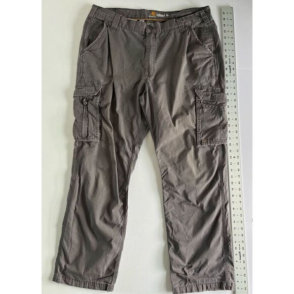 Carhartt Force Relaxed Fit Cargo Work Pant, 10 Pockets, Grey Men's Size 40 x 34 - Picture 10 of 13